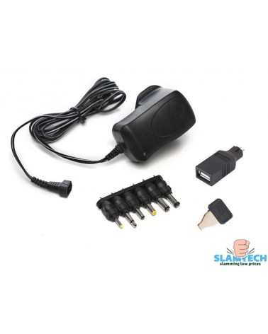 Pifco ELA133 AC to DC Universal Universally Multi Voltage 3V-12V Plug in Mains Power Adapter Supply 