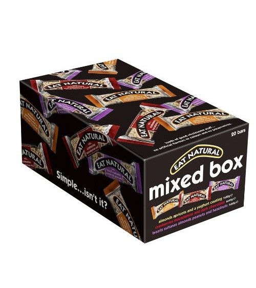 Eat Natural Mixed Box apricots, crunchy almonds and coconut 20 Bars 50gm