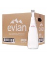 Evian Natural Mineral Still Water Glass Bottle 7500ML (Pack of 12 x 750ML)