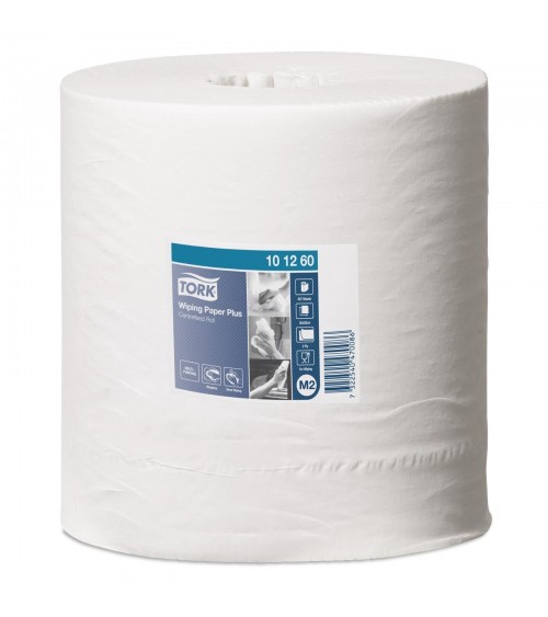 Tork WHITE ROLL M2 Wiping Paper Plus 2-Ply Multi-Purpose Centrefeed 6 Roll PACK