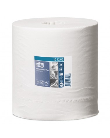 Tork WHITE ROLL M2 Wiping Paper Plus 2-Ply Multi-Purpose Centrefeed 6 Roll PACK