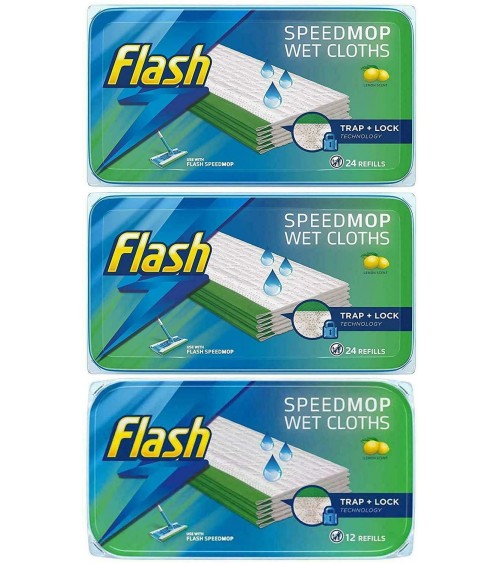 Flash Speedmop Giga Pack with 60 Wet Mopping Cloths 