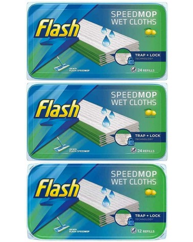 Flash Speedmop Giga Pack with 60 Wet Mopping Cloths 